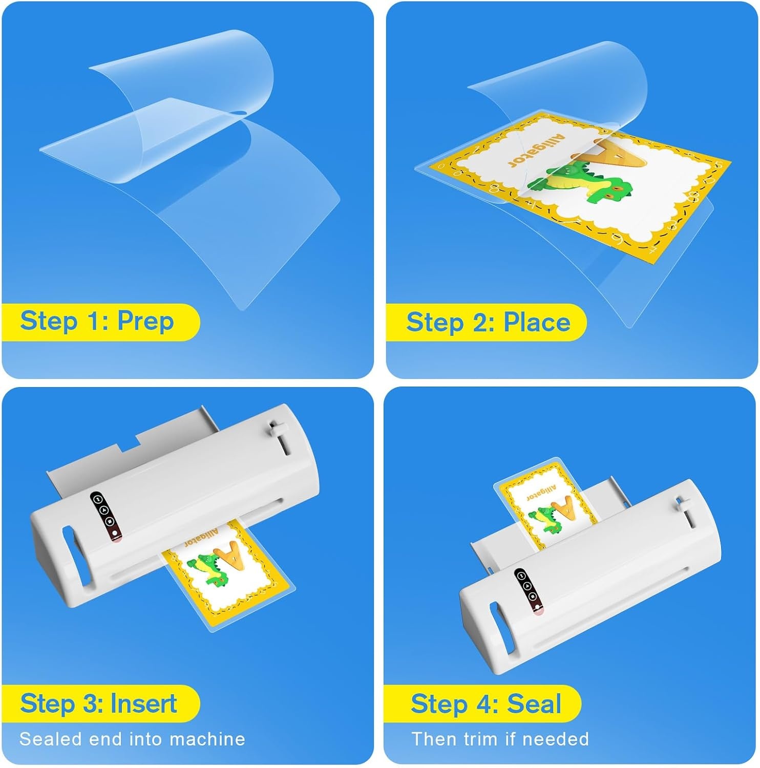 image:imageKTRIO 100 Pack Thermal Laminating Pouches 5x7Photo Laminating Sheets 5 Mil Thick Laminate Sheets for Laminator 53 x 74 inch Clear Lamination Paper Protection Round Corner Home amp Office amp School2 x 35