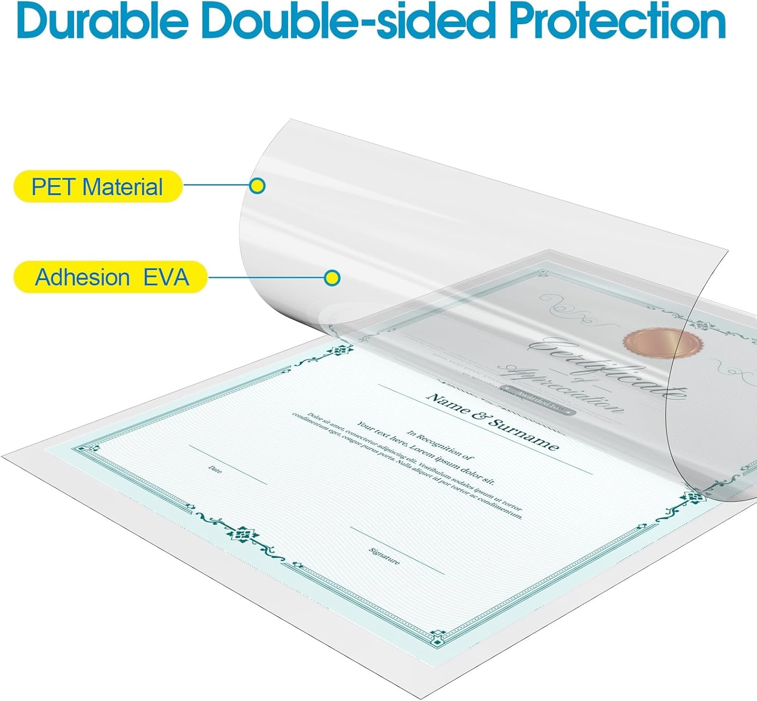 image:imageKTRIO 25 Pack Laminating Sheets 5 Mil Laminating Pouches for 11x17 Paper Actual 115 x 175 Thermal Laminate Sheets for Laminator Large Clear Lamination Paper for Documents Office School Home50 Pack