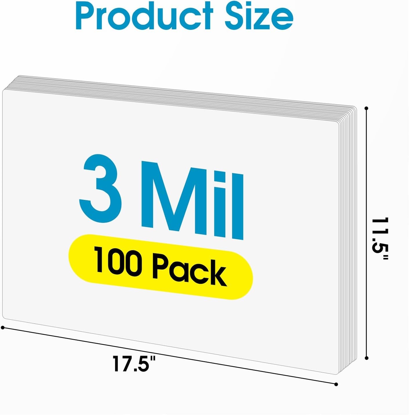 image:imageKTRIO 25 Pack Laminating Sheets 5 Mil Laminating Pouches for 11x17 Paper Actual 115 x 175 Thermal Laminate Sheets for Laminator Large Clear Lamination Paper for Documents Office School Home100 Pack