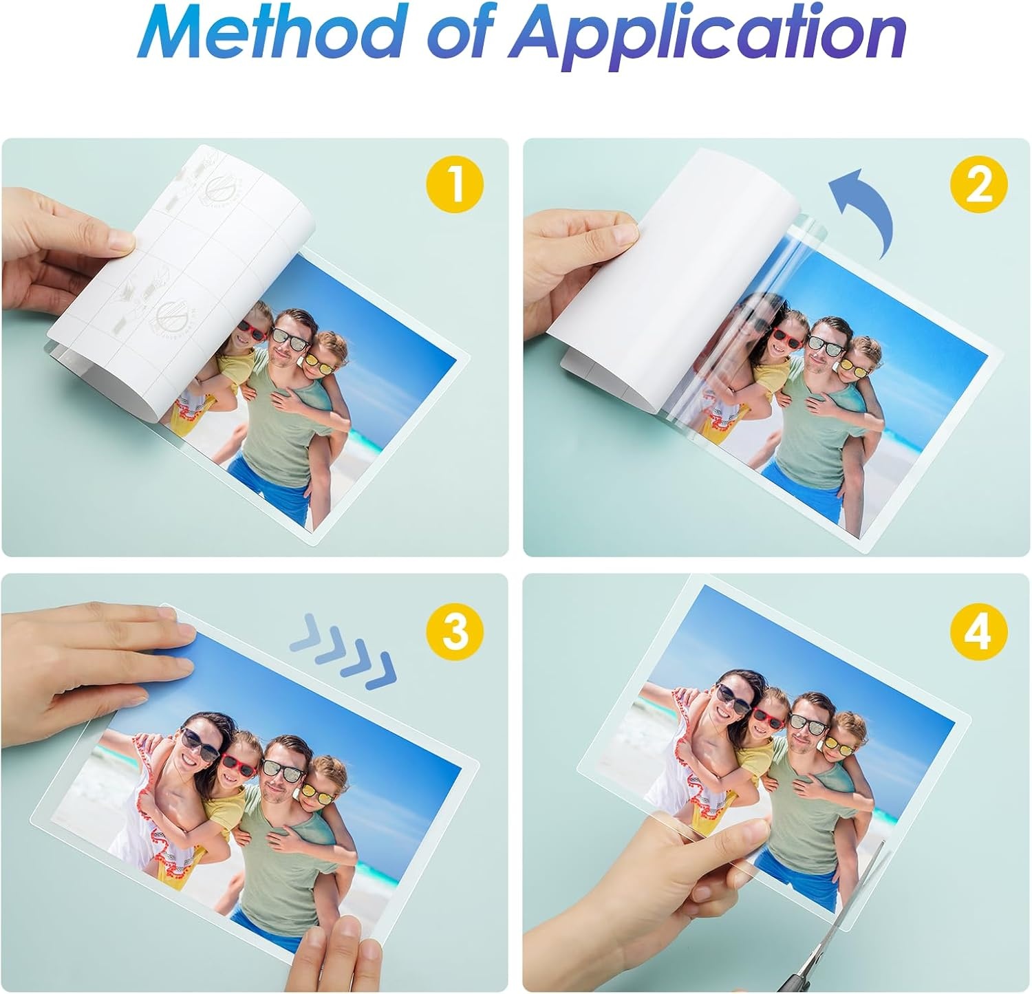 image:imageKTRIO 25 Pack Self Sealing Laminating Pouches for 4x6 Photos 10 Mil 45 x 65 Self Adhesive Laminating Sheets Thick Photo Lamination Paper Clear Laminate Sheets No Laminator Machine Needed55 x 75