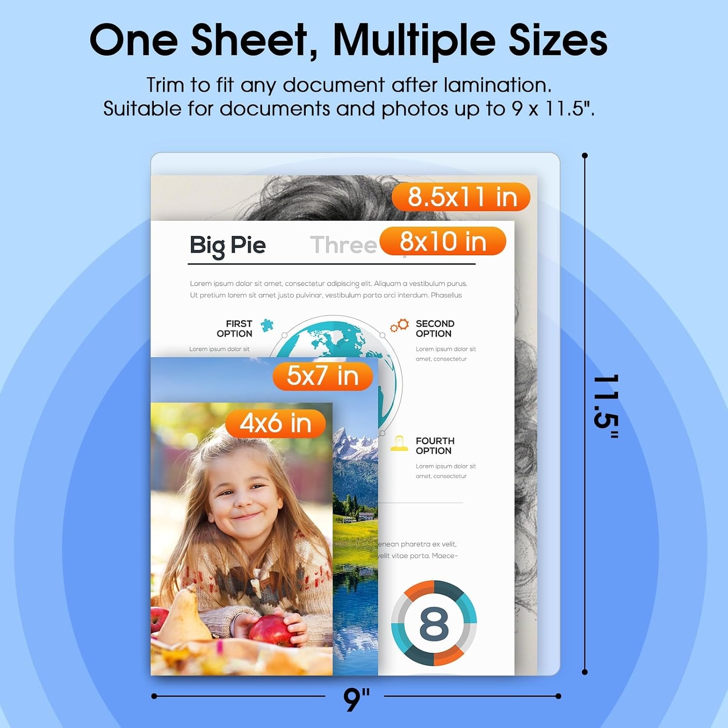 image:imageKTRIO 30 Pack Laminating Sheets 3 Mil Hold 85 x 11 inch Documents Menus Actual 9 x 115 Thermal Laminating Pouches Clear Laminate Sheets for Laminator Letter Size Lamination Paper Office School80