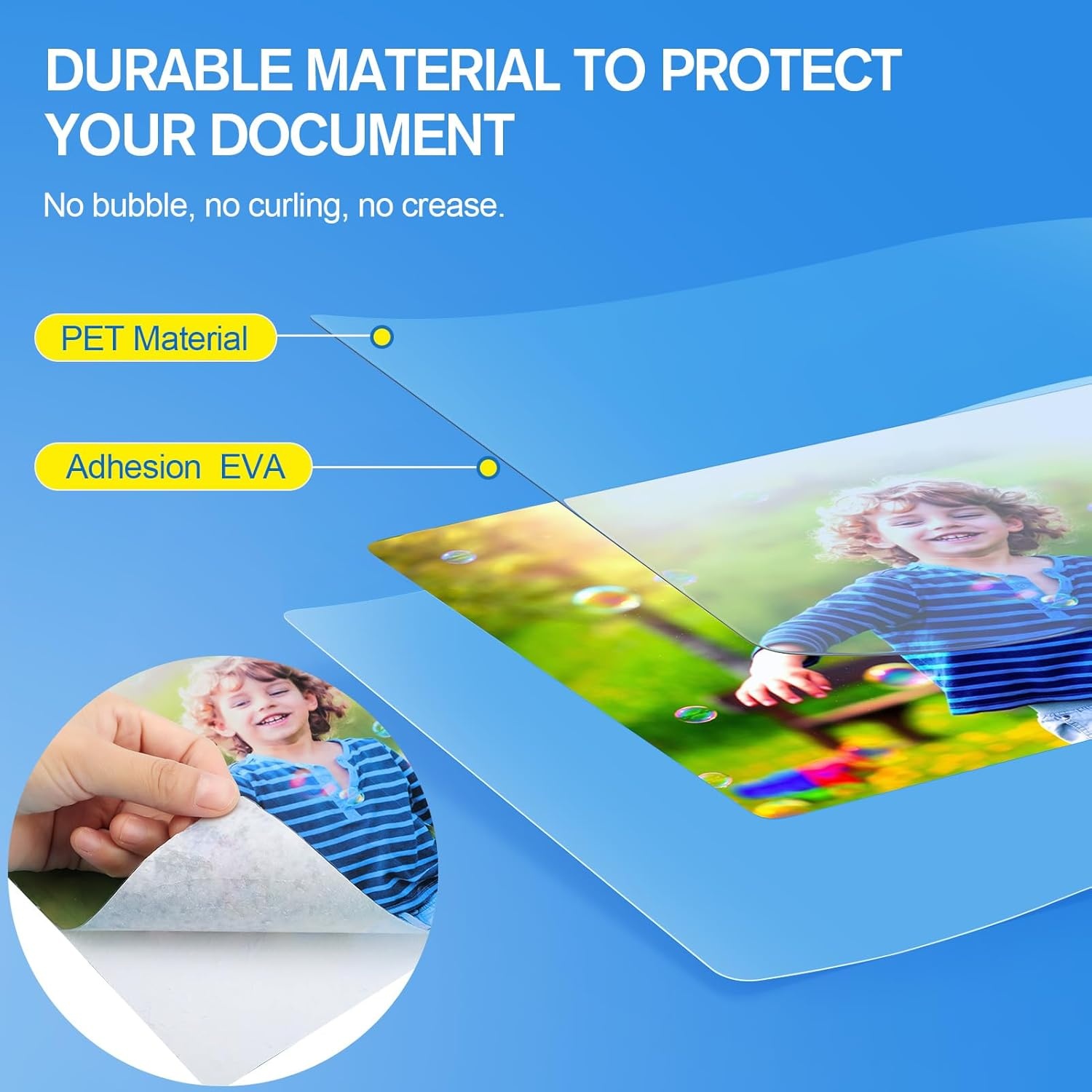image:imageKTRIO 300 Pack Laminating Sheets 5 Mil Hold 85 x 11 inch Documents Menu Actual 9 x 115 Thermal Laminating Pouches Clear Laminate Sheets for Laminator Letter Size Lamination Paper Office SchoolVarious Sizes 150 Pack