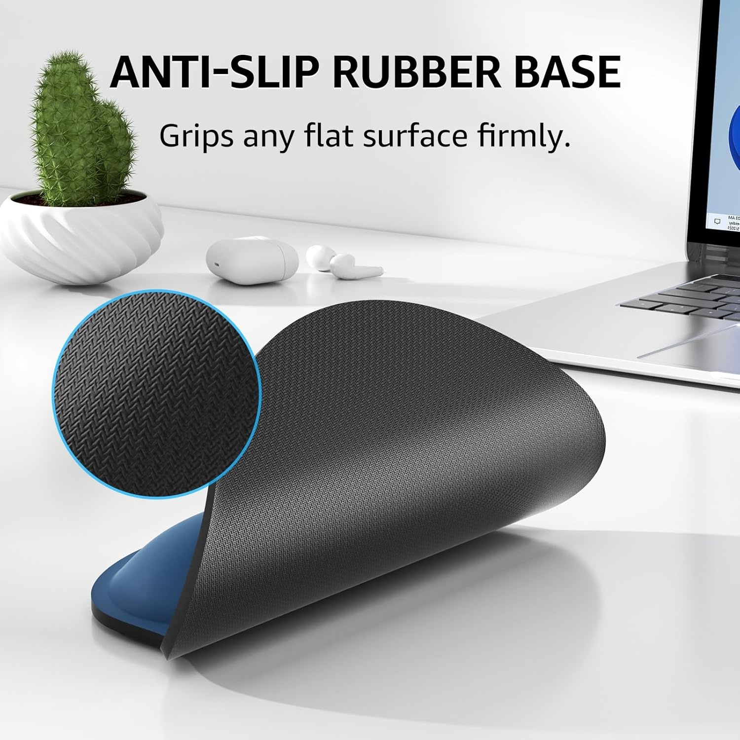 image:imageKTRIO Ergonomic Keyboard Wrist Rest Memory Foam Wrist Support Black Ergonomic Design NonSlip Base Office and Home Use Optimal Size amp Universal FitNavy Blue