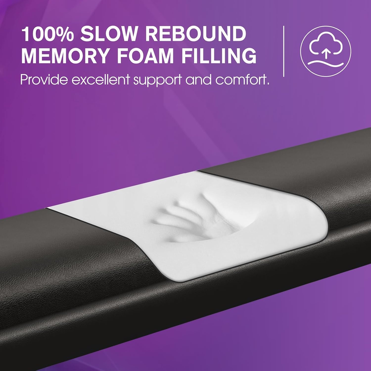 image:imageKTRIO Keyboard Wrist Rest Slow Rebound Memory Foam Wrist Rest for Mouse Water Resistant for Laptop Office amp Home