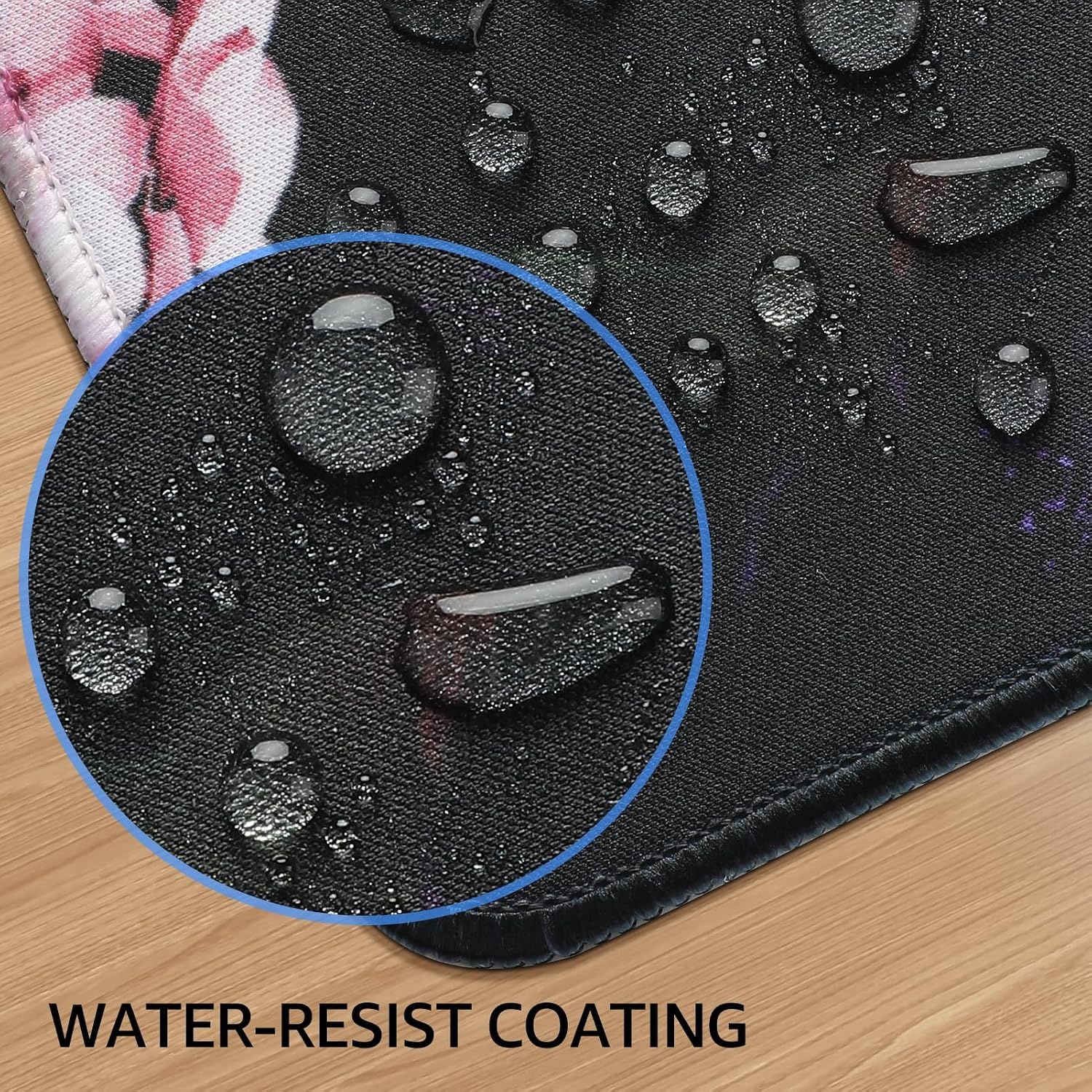 image:imageKTRIO Large Gaming Mouse Pad Desk Mat for Gamer 315 x 157 Black XXL Extended Size Design Superior MicroWeave Cloth NonSlip Rubber Base Durable Stitched Edges WaterResistant CoatingPeony Flower