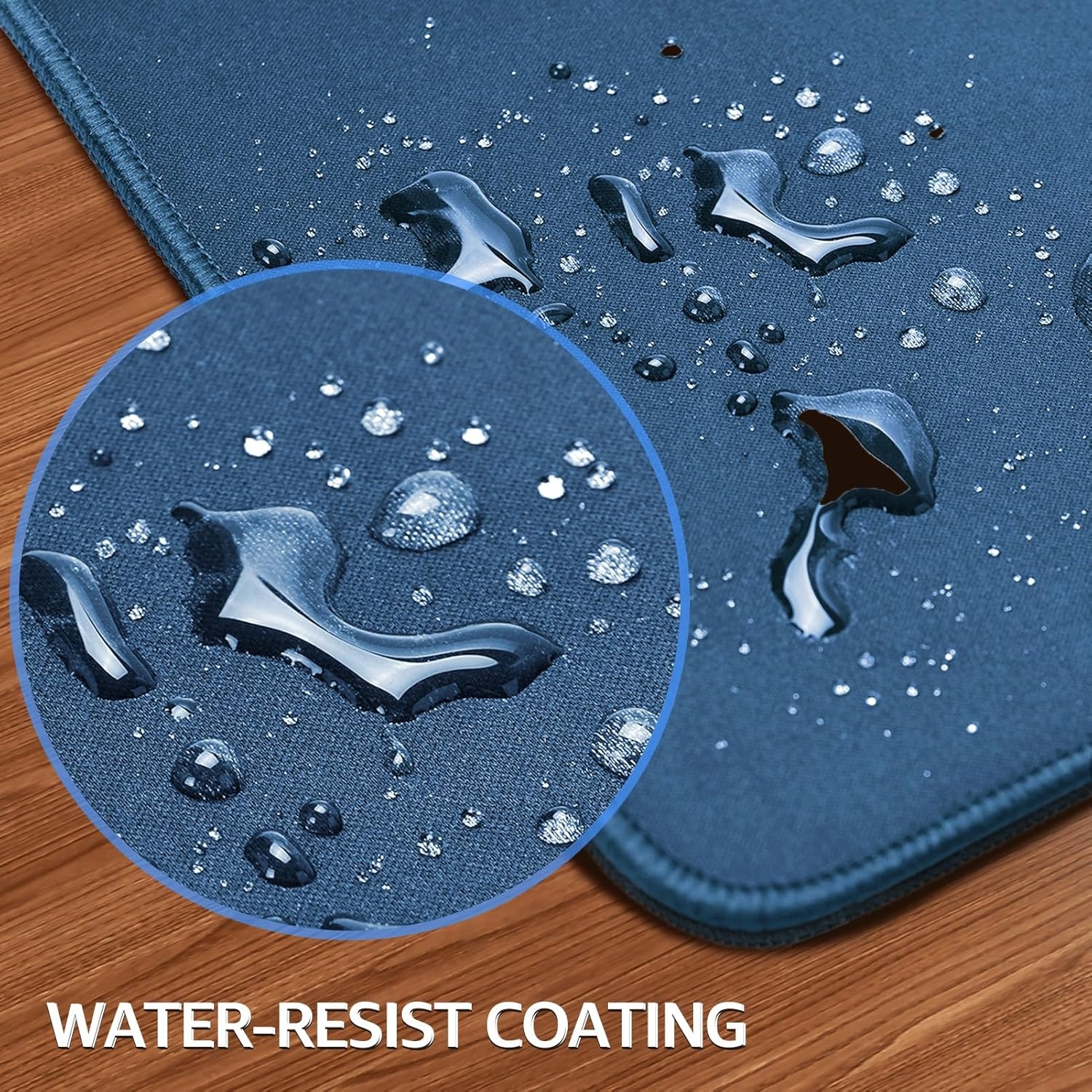 image:imageKTRIO Large Gaming Mouse Pad Desk Mat for Gamer 315 x 157 Black XXL Extended Size Design Superior MicroWeave Cloth NonSlip Rubber Base Durable Stitched Edges WaterResistant CoatingNavy Blue