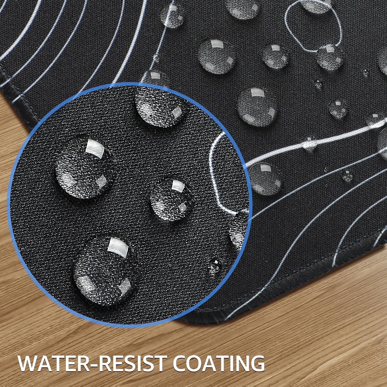 image:imageKTRIO Large Gaming Mouse Pad Desk Mat for Gamer 315 x 157 Black XXL Extended Size Design Superior MicroWeave Cloth NonSlip Rubber Base Durable Stitched Edges WaterResistant CoatingBlack Topographic