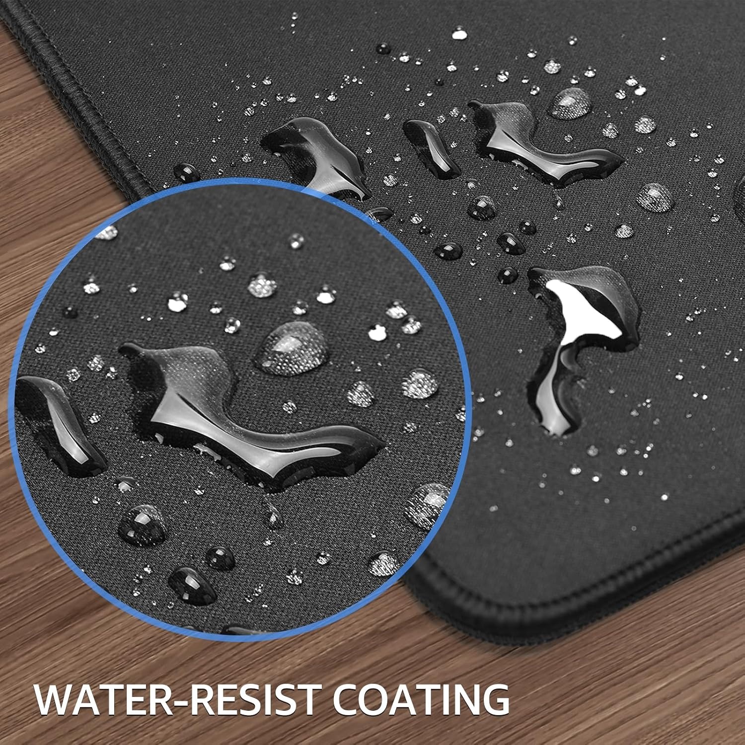 image:imageKTRIO Large Gaming Mouse Pad Desk Mat for Gamer 315 x 157 Black XXL Extended Size Design Superior MicroWeave Cloth NonSlip Rubber Base Durable Stitched Edges WaterResistant CoatingBlack Stealth