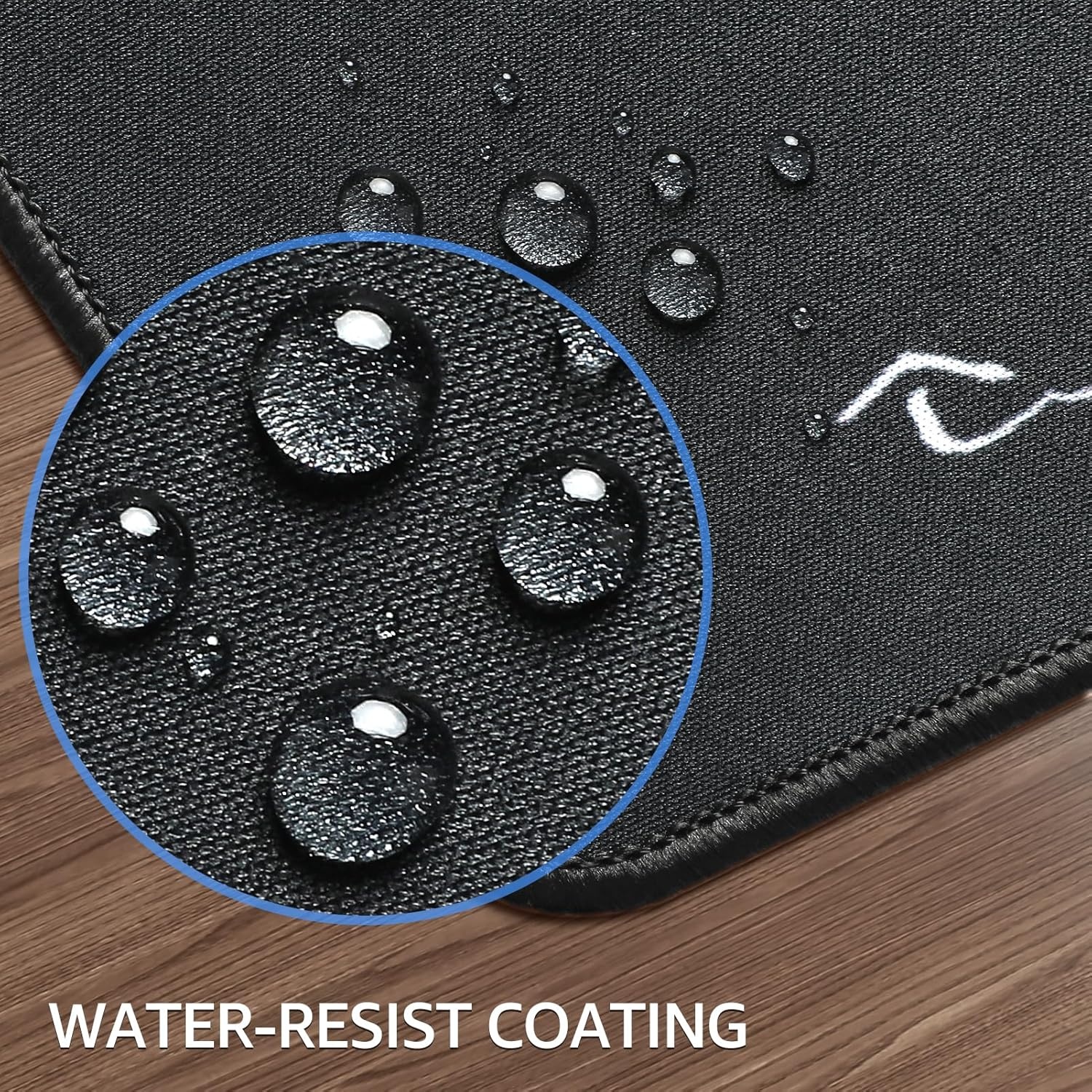 image:imageKTRIO Large Gaming Mouse Pad Desk Mat for Gamer 315 x 157 Black XXL Extended Size Design Superior MicroWeave Cloth NonSlip Rubber Base Durable Stitched Edges WaterResistant CoatingKanagawa Wave