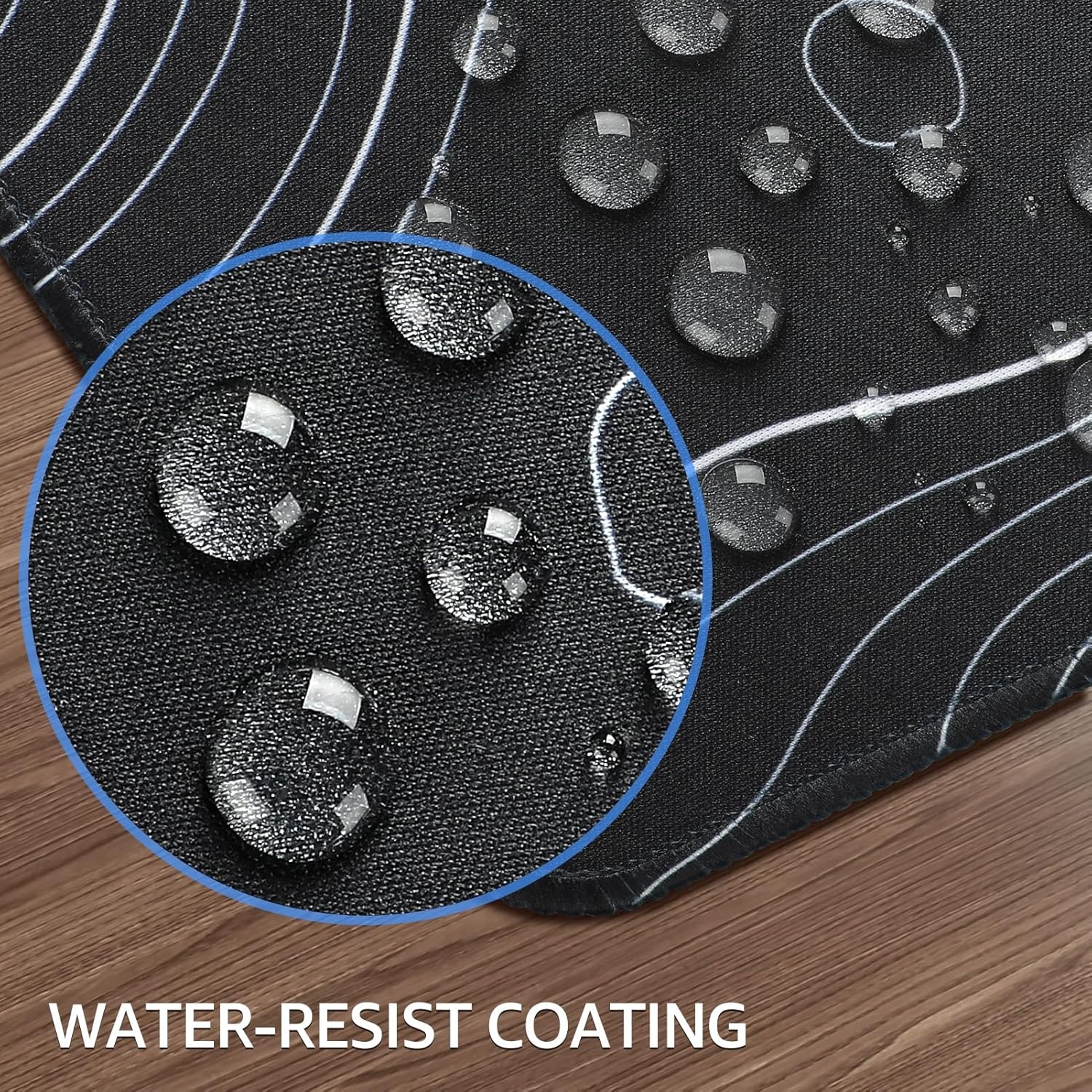 image:imageKTRIO Large Gaming Mouse Pad Desk Mat for Gamer 315 x 157 Black XXL Extended Size Design Superior MicroWeave Cloth NonSlip Rubber Base Durable Stitched Edges WaterResistant CoatingBlack Topographic
