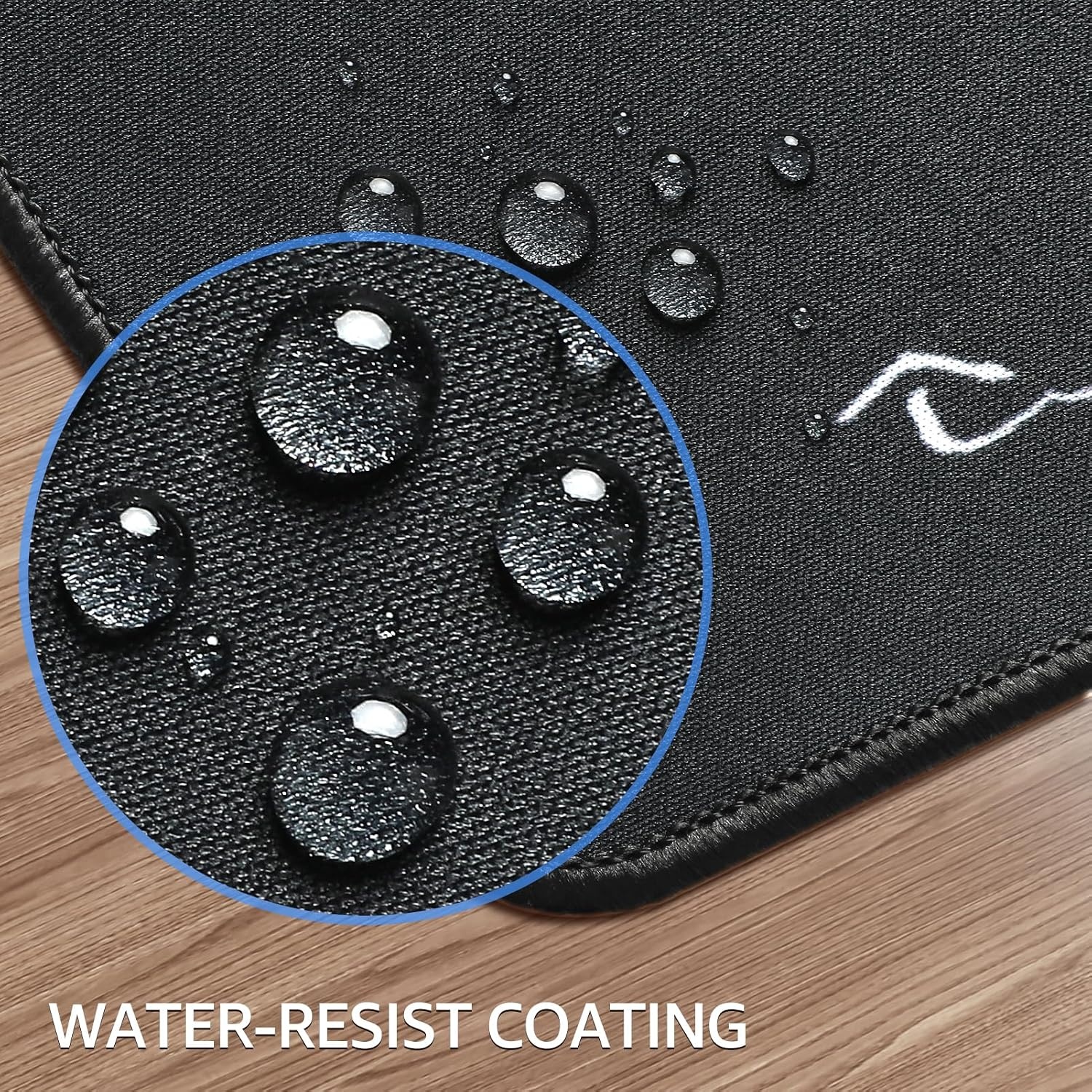 image:imageKTRIO Large Gaming Mouse Pad Desk Mat for Gamer 315 x 157 Black XXL Extended Size Design Superior MicroWeave Cloth NonSlip Rubber Base Durable Stitched Edges WaterResistant CoatingKanagawa Wave
