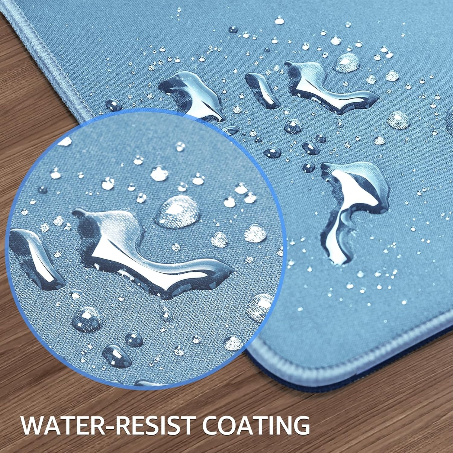 image:imageKTRIO Large Gaming Mouse Pad Desk Mat for Gamer 315 x 157 Black XXL Extended Size Design Superior MicroWeave Cloth NonSlip Rubber Base Durable Stitched Edges WaterResistant CoatingIce Blue