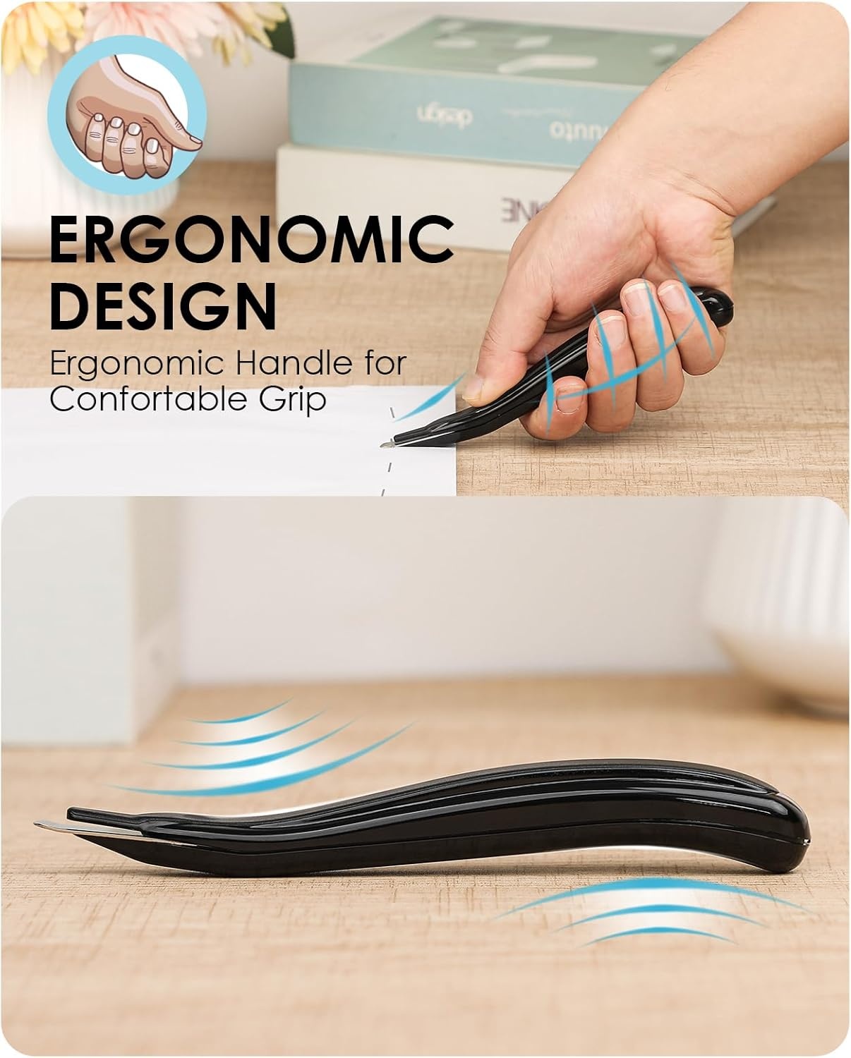image:imageKTRIO Magnetic Staple Remover Tool 6 Pack Classic Black Professional Stapler Removers Flat Staple Puller Stick for School Office HomeBlack
