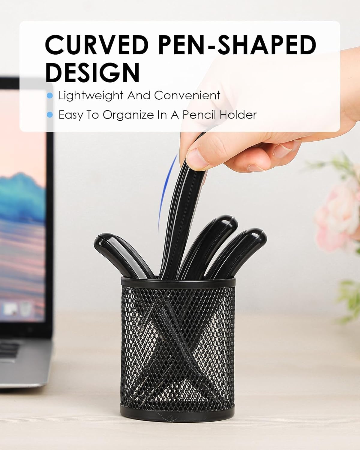 image:imageKTRIO Magnetic Staple Remover Tool 6 Pack Classic Black Professional Stapler Removers Flat Staple Puller Stick for School Office HomeBlack