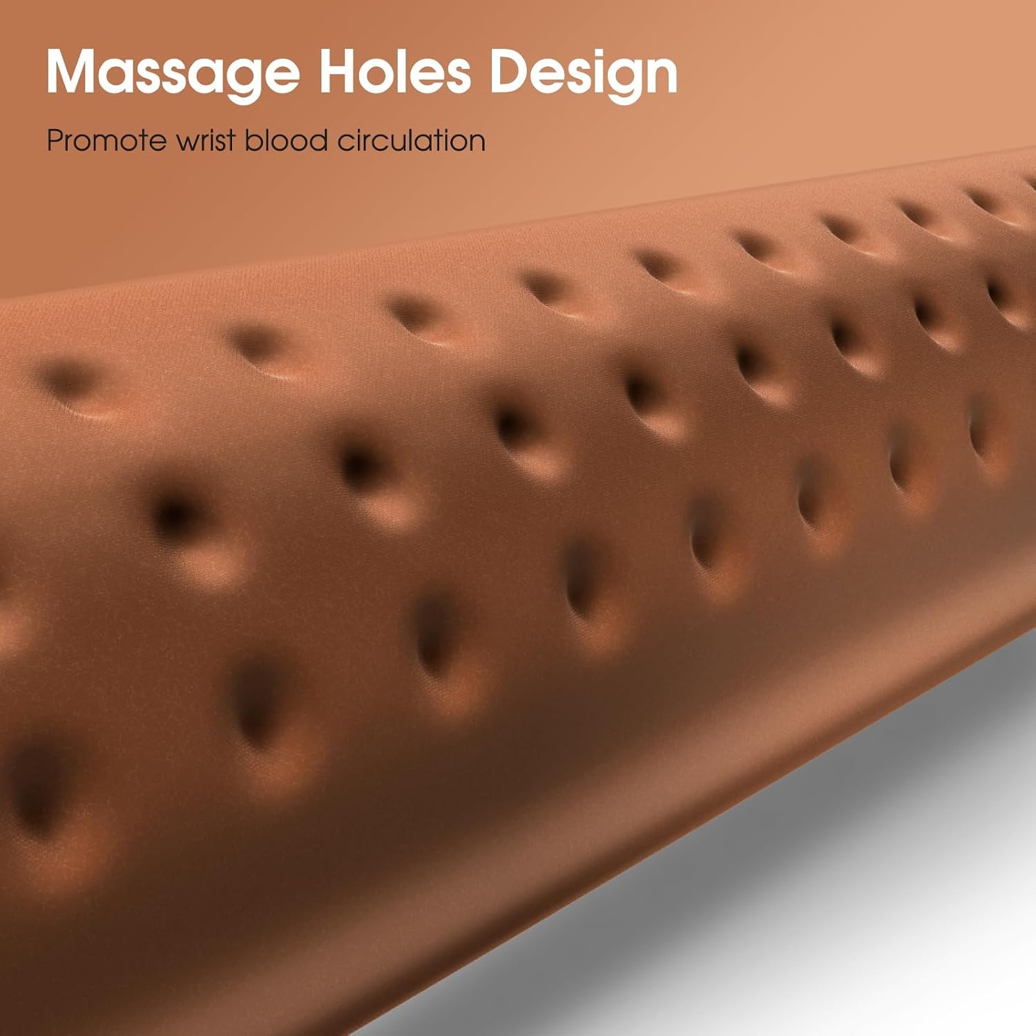 image:imageKTRIO Memory Foam Keyboard Wrist Rest Set Ergonomic Keyboard Mouse Wrist Support for Typing Pain Relief Stain Resistant 2 Pcs Pad Brown