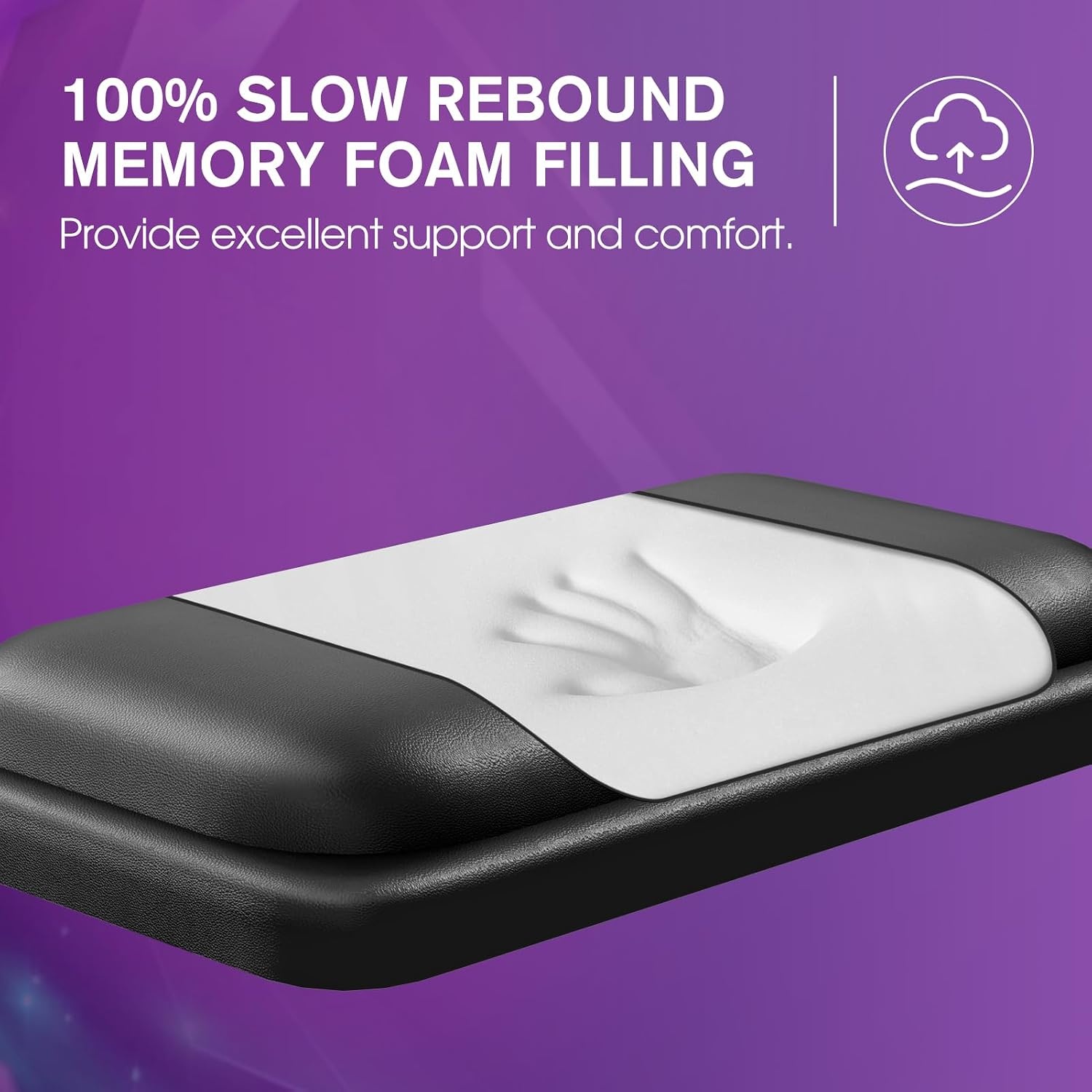 image:imageKTRIO Mouse Wrist Rest Slow Rebound Memory Foam Wrist Rest for Mouse Water Resistant for for Laptop Office amp Home