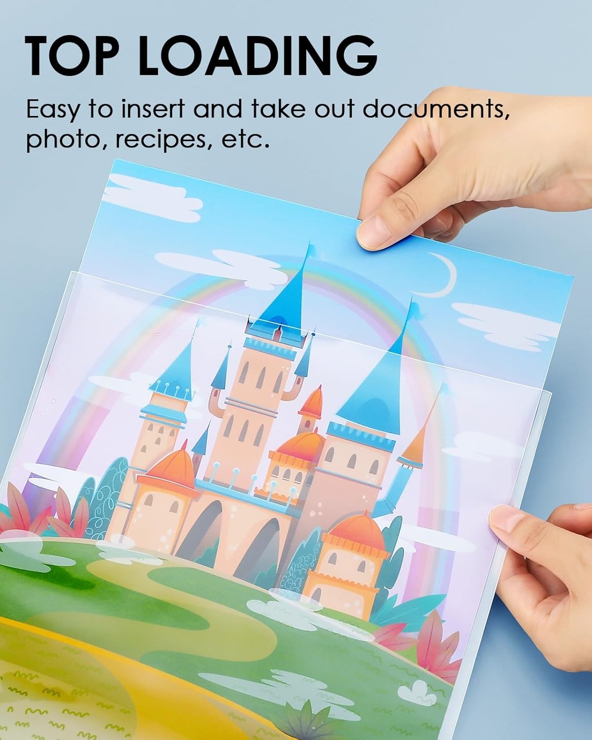 image:imageKTRIO No Holes Sheet Protectors 85 x 11 50 Pack Heavy Duty Paper Sleeves NonPunched Page Protectors AcidFree Extra Thick Plastic Sleeves Letter Size Top Loading for Documents and Filing50