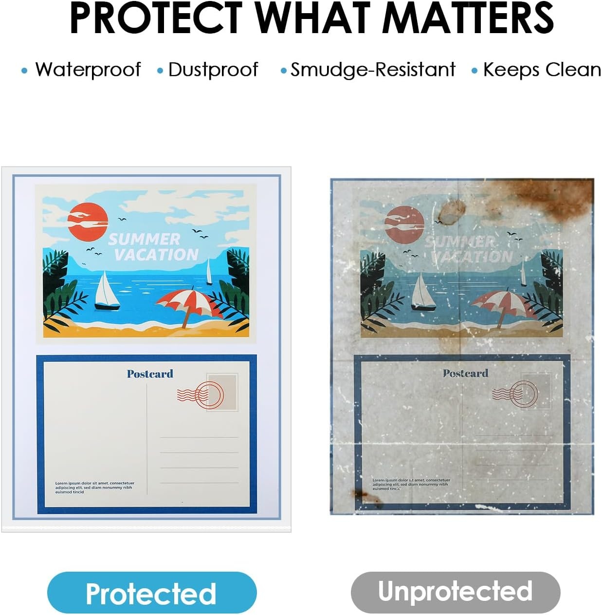 image:imageKTRIO No Holes Sheet Protectors 85 x 11 50 Pack Heavy Duty Paper Sleeves NonPunched Page Protectors AcidFree Extra Thick Plastic Sleeves Letter Size Top Loading for Documents and Filing50