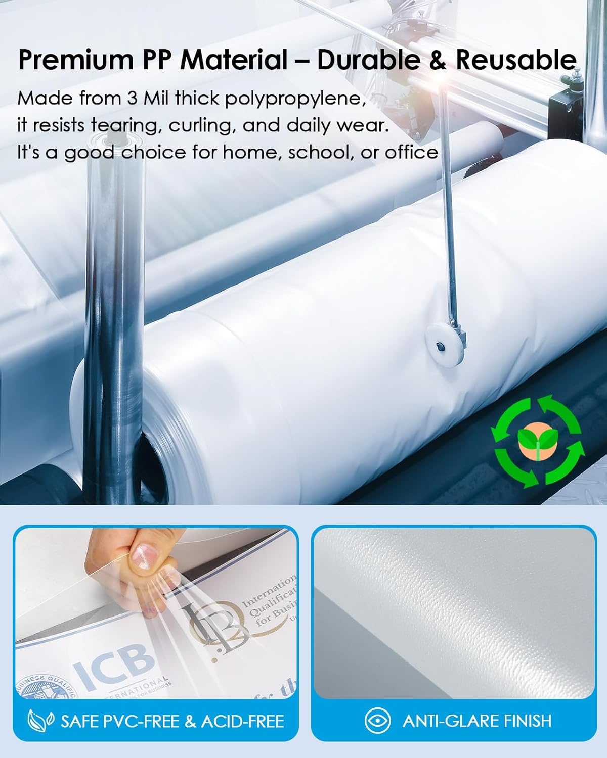image:imageKTRIO Non Glare Sheet Protectors for 3 Ring Binder 100 Pack 85 x 11 inch Reduce Glare Clear Page Protectors Letter Size Plastic Paper Sleeves AcidFree Top Loading Business Office School Supplies200 Pack