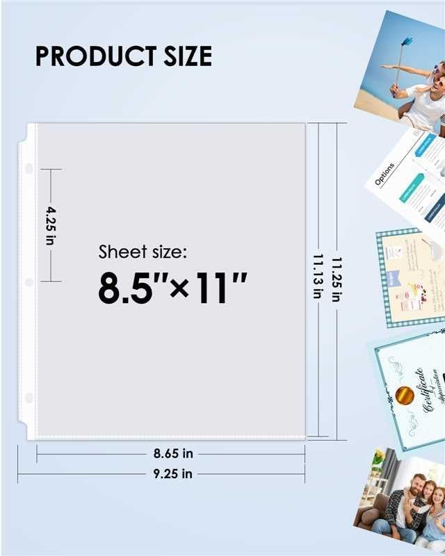 image:imageKTRIO Non Glare Sheet Protectors for 3 Ring Binder 100 Pack 85 x 11 inch Reduce Glare Clear Page Protectors Letter Size Plastic Paper Sleeves AcidFree Top Loading Business Office School Supplies200 Pack