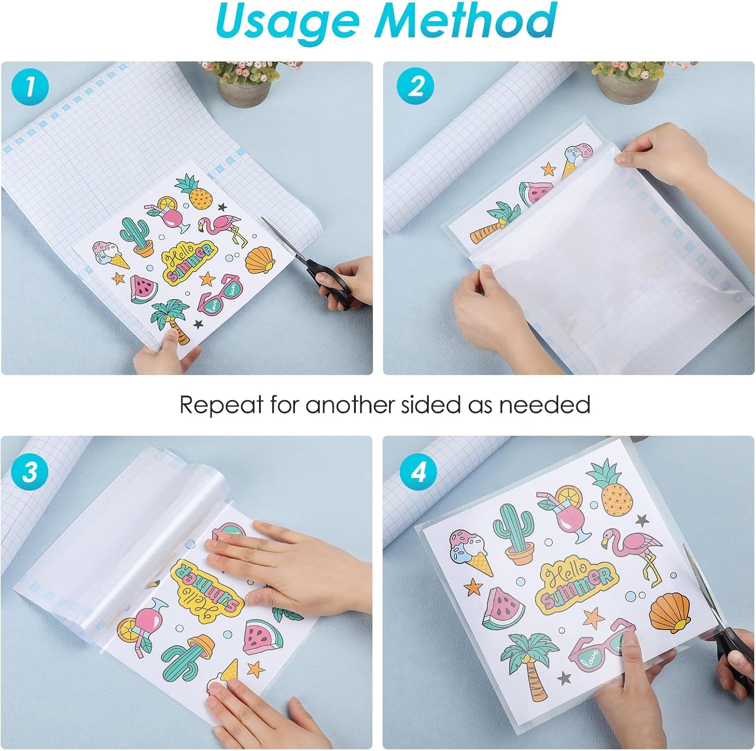 image:imageKTRIO Self Adhesive Laminating Roll 12 x 50FT Self Laminating Sheets Transparent Self Sealing Laminating Film for Stickers Clear Vinyl Laminate for Crafts No Heat No Laminator Machine Needed12 in x 50 ft