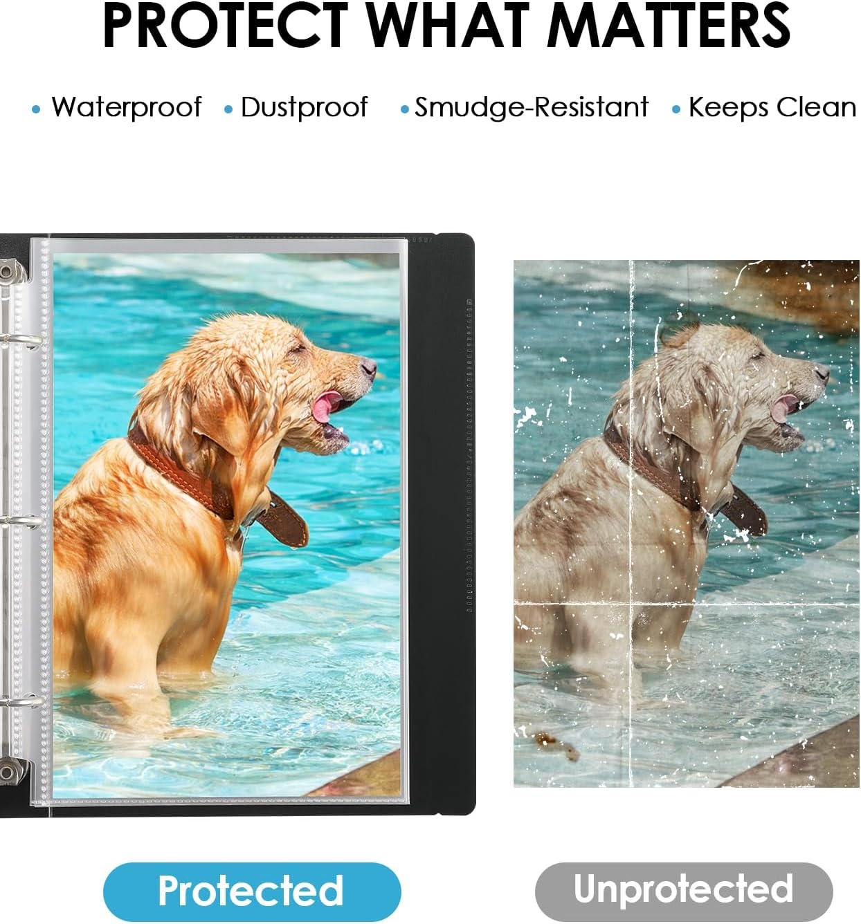 image:imageKTRIO Sheet Protectors 55 x 85 for Mini Binder 60 Pack Heavyweight Clear Half Letter Page Protectors HeavyDuty AcidFree Paper Sleeves 3Hole Punched Top Loading for Office School Home100