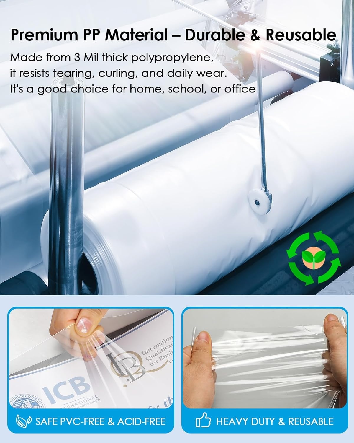 image:imageKTRIO Sheet Protectors 55 x 85 for Mini Binder 60 Pack Heavyweight Clear Half Letter Page Protectors HeavyDuty AcidFree Paper Sleeves 3Hole Punched Top Loading for Office School Home60