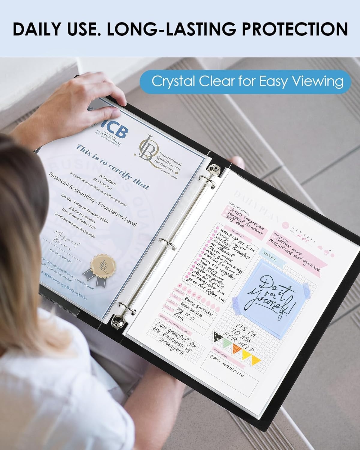 image:imageKTRIO Sheet Protectors 85 x 11 Page Protector for 3 Ring Binder 750 Pack Top Loading Crystal Clear PVCFree amp AcidFree Polypropylene No Print Transfer Durable Design50