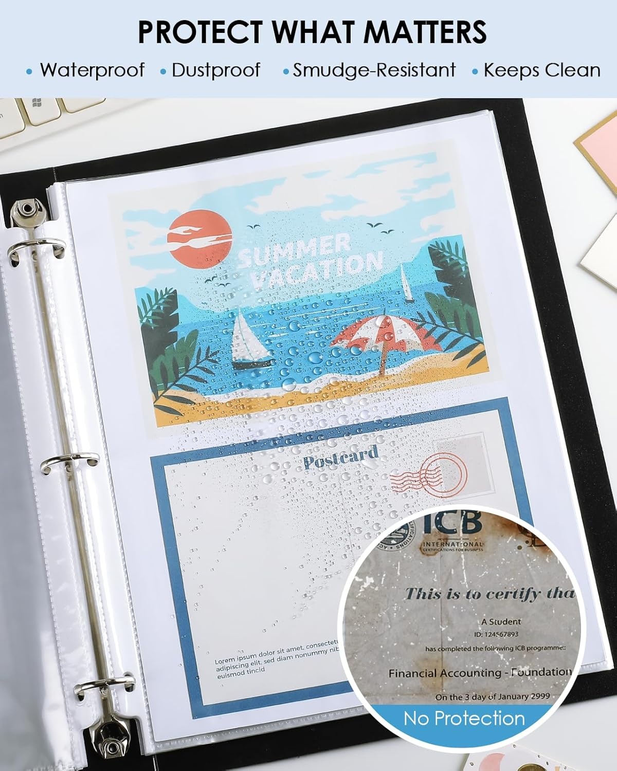 image:imageKTRIO Sheet Protectors 85 x 11 Page Protector for 3 Ring Binder 750 Pack Top Loading Crystal Clear PVCFree amp AcidFree Polypropylene No Print Transfer Durable Design50