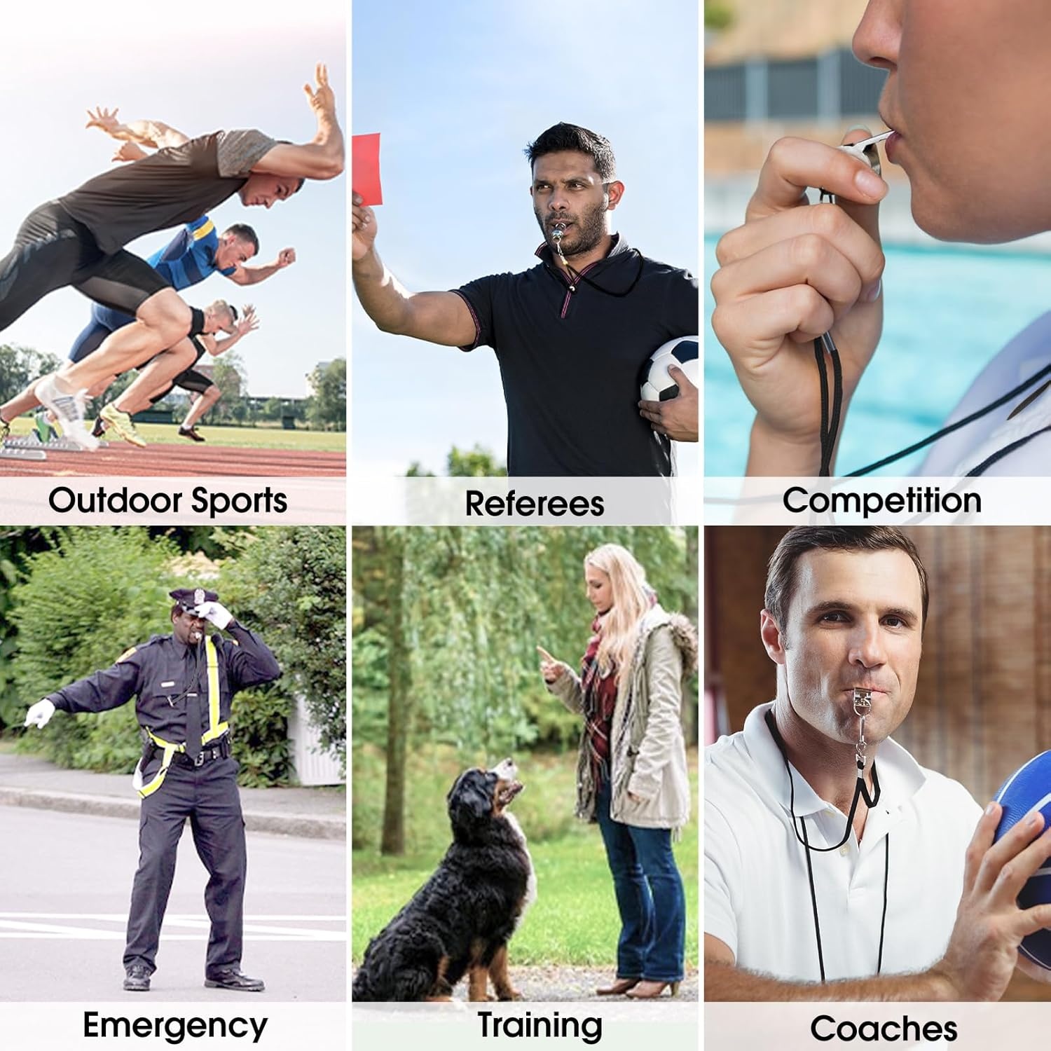 image:imageKTRIO Whistle Metal Sports Whistles with Lanyard Loud Crisp Sound Whistles for Coaches Referees Teachers Training