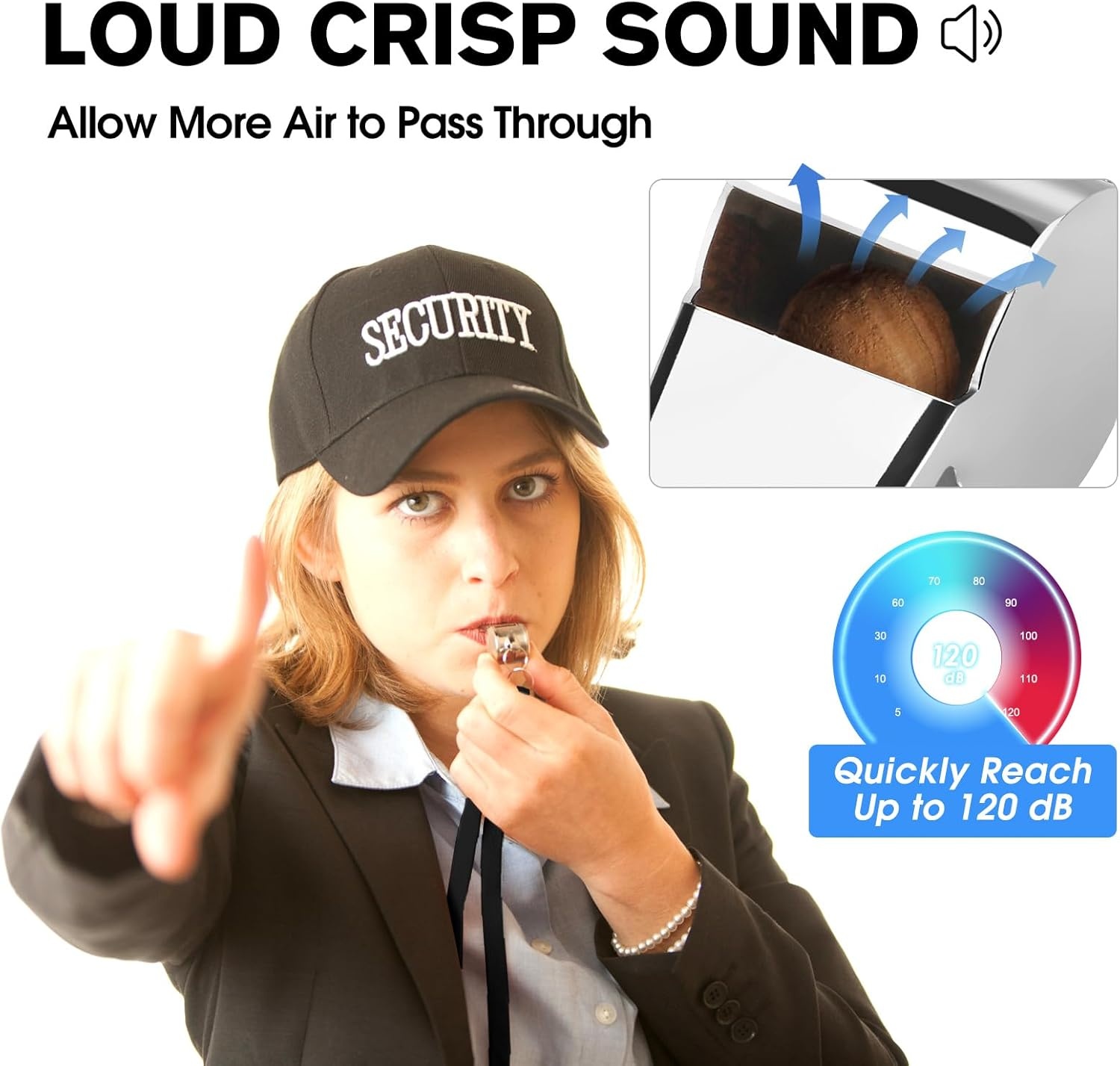 image:imageKTRIO Whistle Metal Sports Whistles with Lanyard Loud Crisp Sound Whistles for Coaches Referees Teachers Training