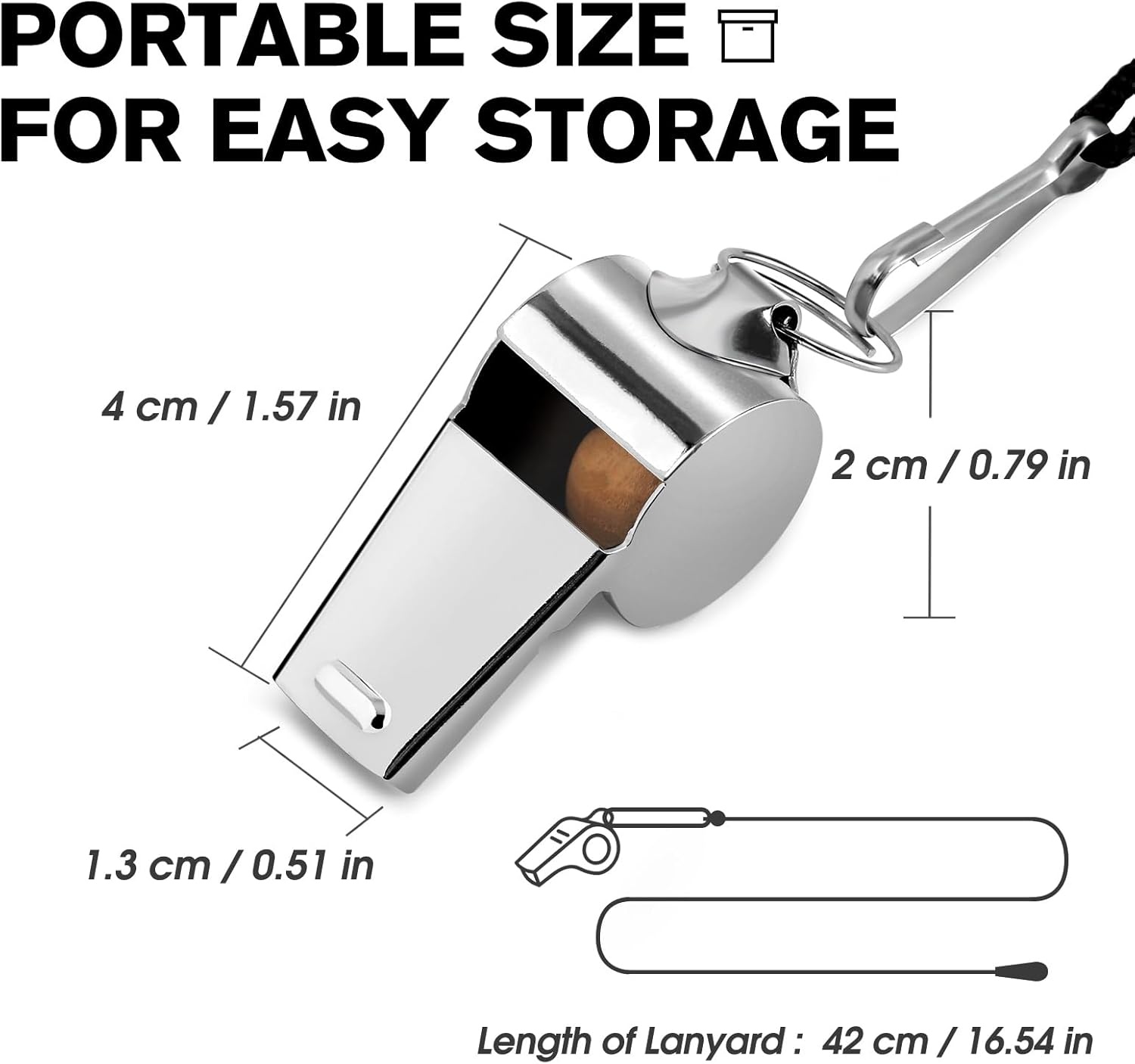 image:imageKTRIO Whistle Metal Sports Whistles with Lanyard Loud Crisp Sound Whistles for Coaches Referees Teachers Training