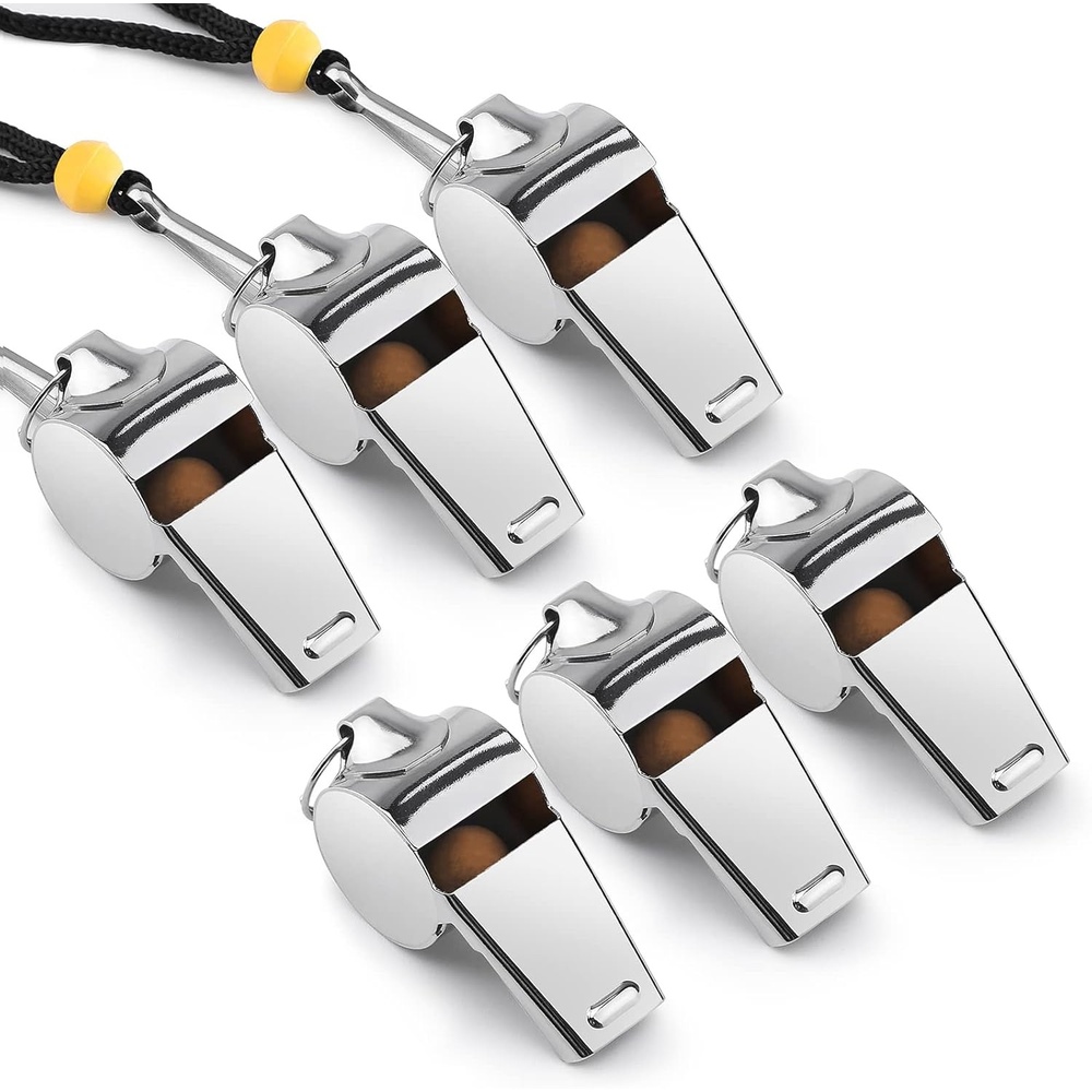 image:imageKTRIO Whistle Metal Sports Whistles with Lanyard Loud Crisp Sound Whistles for Coaches Referees Teachers Training