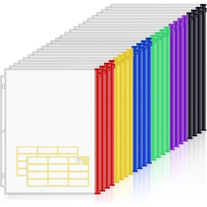 image:imageKTRIO 24 Pack Binder Pockets 85 x 11 Zipper Pouches for 3 Ring Binders  Thickened PVC Document Folders 3 Holes PrePunched Fits Standard Binder LetterSize Paper Storage Business Office Supplies24 Pack
