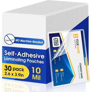 image:imageKTRIO 25 Pack Self Sealing Laminating Pouches for 4x6 Photos 10 Mil  45 x 65 Self Adhesive Laminating Sheets Thick Photo Lamination Paper Clear Laminate Sheets No Laminator Machine Needed26 x 39