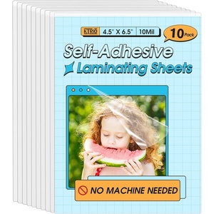 image:imageKTRIO 25 Pack Self Sealing Laminating Pouches for 4x6 Photos 10 Mil  45 x 65 Self Adhesive Laminating Sheets Thick Photo Lamination Paper Clear Laminate Sheets No Laminator Machine Needed45 x 65