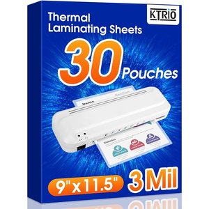 image:imageKTRIO 30 Pack Laminating Sheets 3 Mil Hold 85 x 11 inch Documents Menus  Actual 9 x 115 Thermal Laminating Pouches Clear Laminate Sheets for Laminator Letter Size Lamination Paper Office School30