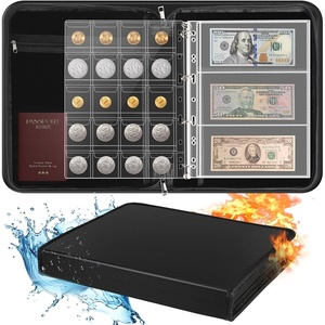 image:imageKTRIO Coin Collection Book Holder for Collectors 300 Pockets Fireproof Waterproof Coins Collecting Album amp 60 Sleeves Money Binder Display Storage Case for Quarter Currency Collection Supplies Black