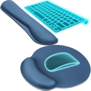 image:imageKTRIO Ergonomic Keyboard Wrist Rest Memory Foam Wrist Support Black  Ergonomic Design NonSlip Base Office and Home Use Optimal Size amp Universal FitNavy Blue