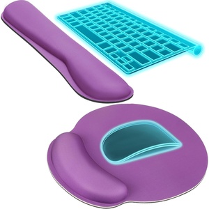 image:imageKTRIO Ergonomic Keyboard Wrist Rest Memory Foam Wrist Support Black  Ergonomic Design NonSlip Base Office and Home Use Optimal Size amp Universal FitViolet Purple