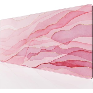 image:imageKTRIO Large Gaming Mouse Pad Desk Mat for Gamer 315 x 157 Black XXL  Extended Size Design Superior MicroWeave Cloth NonSlip Rubber Base Durable Stitched Edges WaterResistant CoatingPink Glow