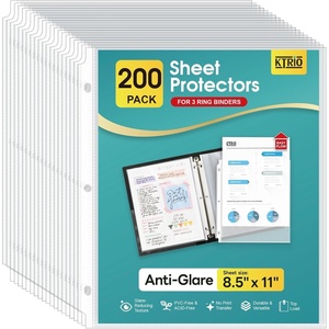image:imageKTRIO Sheet Protectors for 3 Ring Binder 600 Pack Plastic Sleeves 85 x 11  Clear Page Protectors AcidFree Plastic Fits Letter Size Paper Documents Top Loading Business Office School Supplies200 Pack
