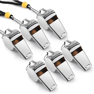 image:imageKTRIO Whistle Metal Sports Whistles with Lanyard Loud Crisp Sound Whistles for Coaches Referees Teachers Training