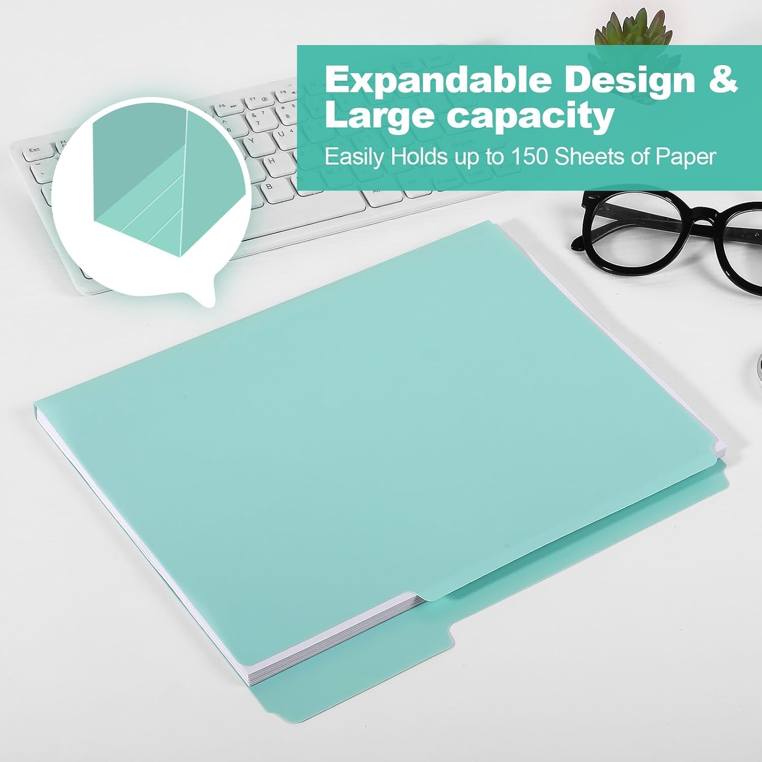 image:imageKTRIO 6 Pack Plastic File Folders Letter Size 13Cut Tabs Bright Colors WaterResistant PP Expandable 150 Pages Reusable 13Cut Tabs Letter Size Fit Vibrant Color CodingPastel Colors