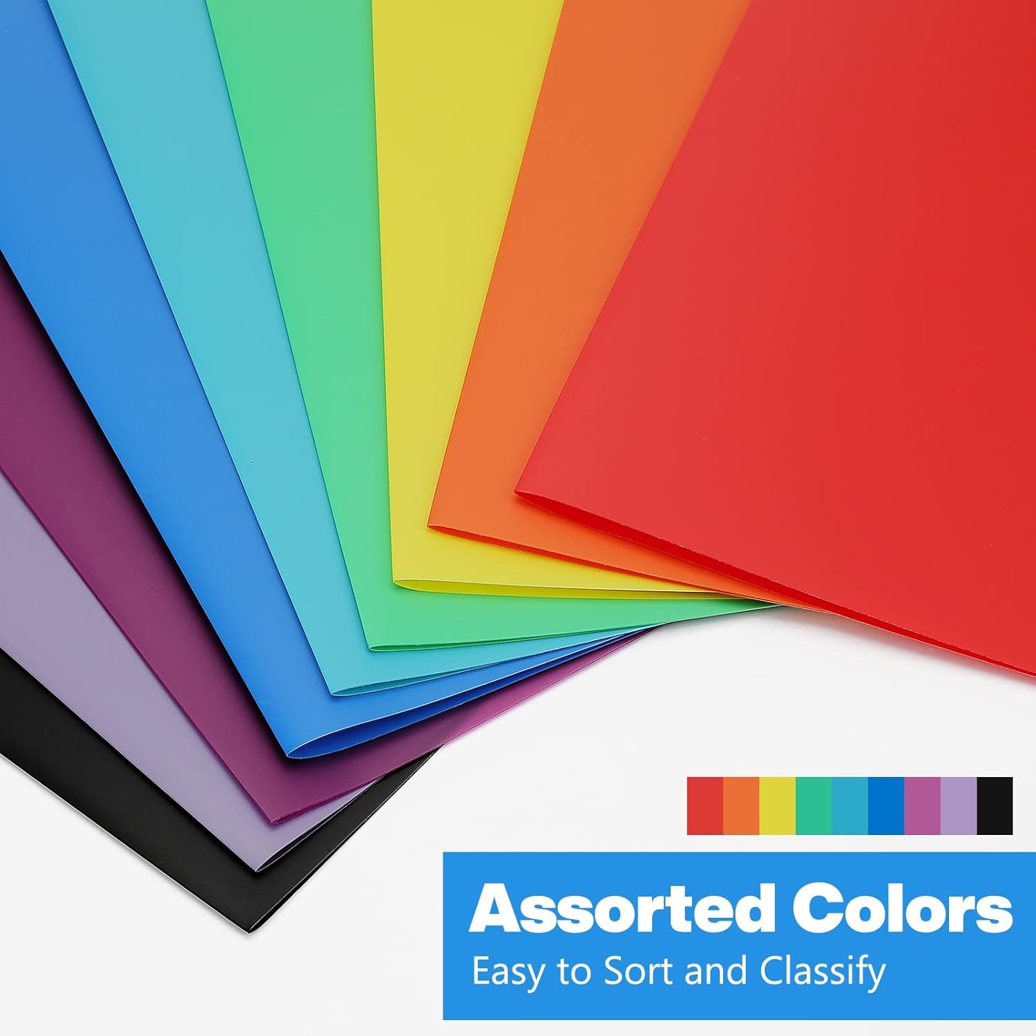 image:imageKTRIO 6 Pack Plastic File Folders Letter Size 13Cut Tabs Bright Colors WaterResistant PP Expandable 150 Pages Reusable 13Cut Tabs Letter Size Fit Vibrant Color CodingVibrant Colors