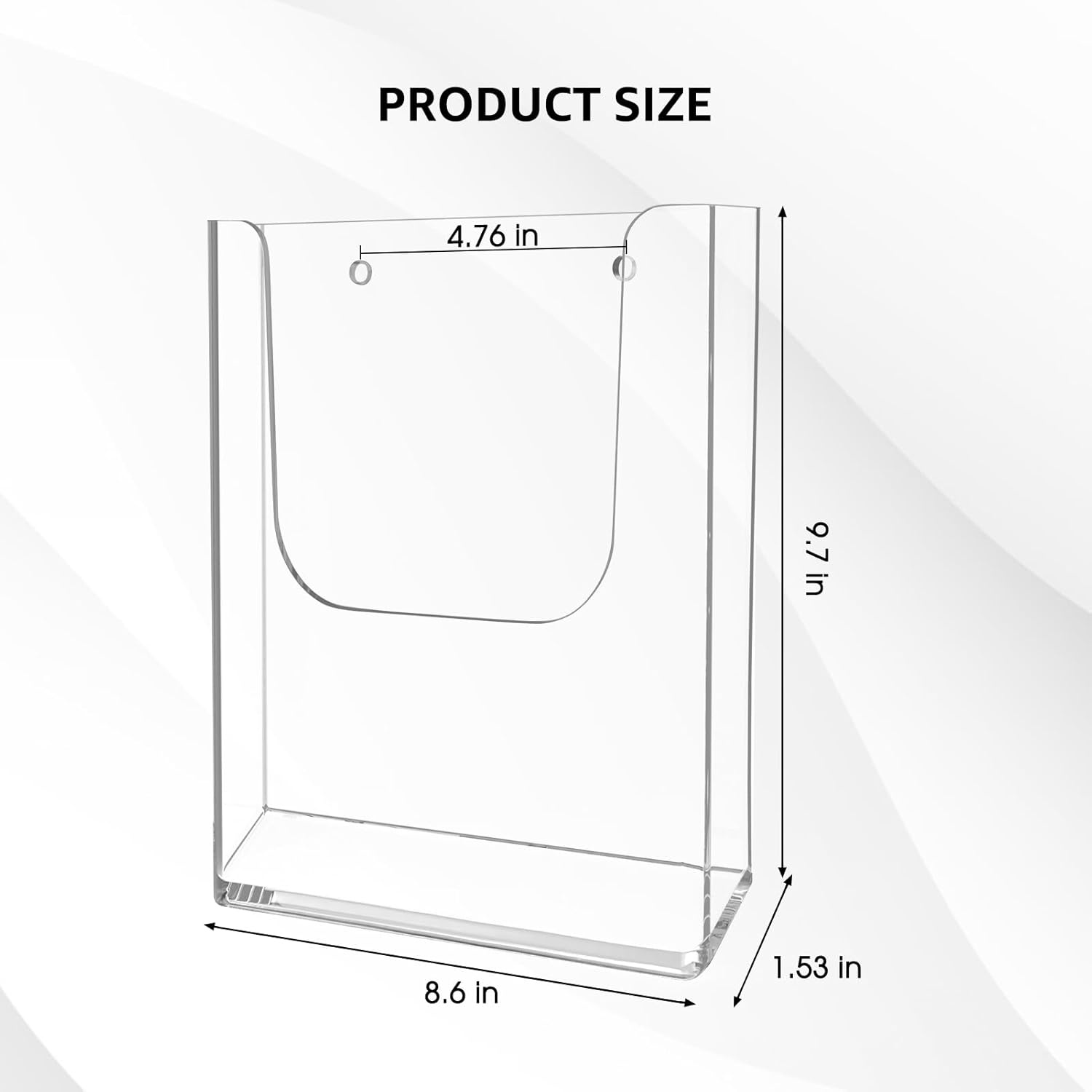 image:imageKTRIO Brochure Holder 85 x 11 Wall Mounted Magazine Flyer Holder 3 Pack Clear Acrylic Fits 85 Wide Brochures Display Pamphlets Literature for Office School Retail Exhibitions Includes Screws85 x 11 3 Pack