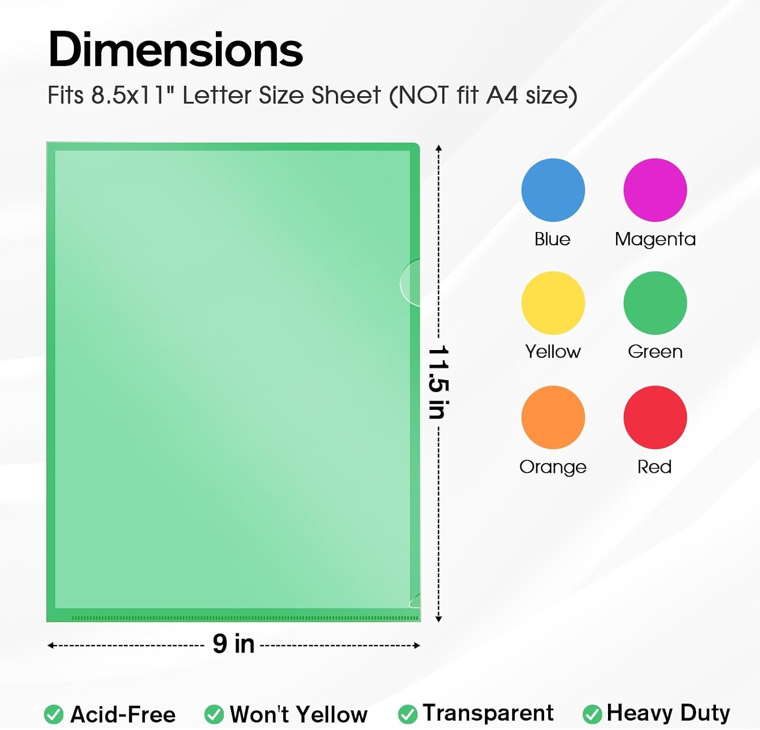 image:imageKTRIO Clear Plastic Folders Project Pockets for 85x11 Document 35 Pack HeavyDuty Paper Sleeves in 5 Soft Colors Fits Letter Size Not A4 LShaped Design with Thumb Notch for Easy Access6 Bright Colors