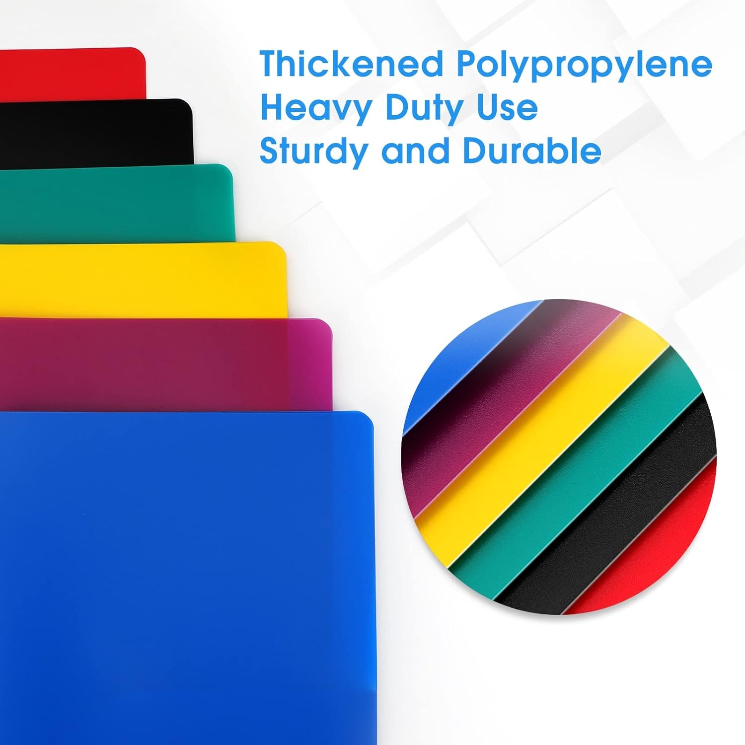 image:imageKTRIO Pocket Folders 6 Pack Plastic Folders with Pockets Colored Heavy Duty 2 Pocket File Folders Letter Size Poly Folders Plastic Pocket Folder for School Office